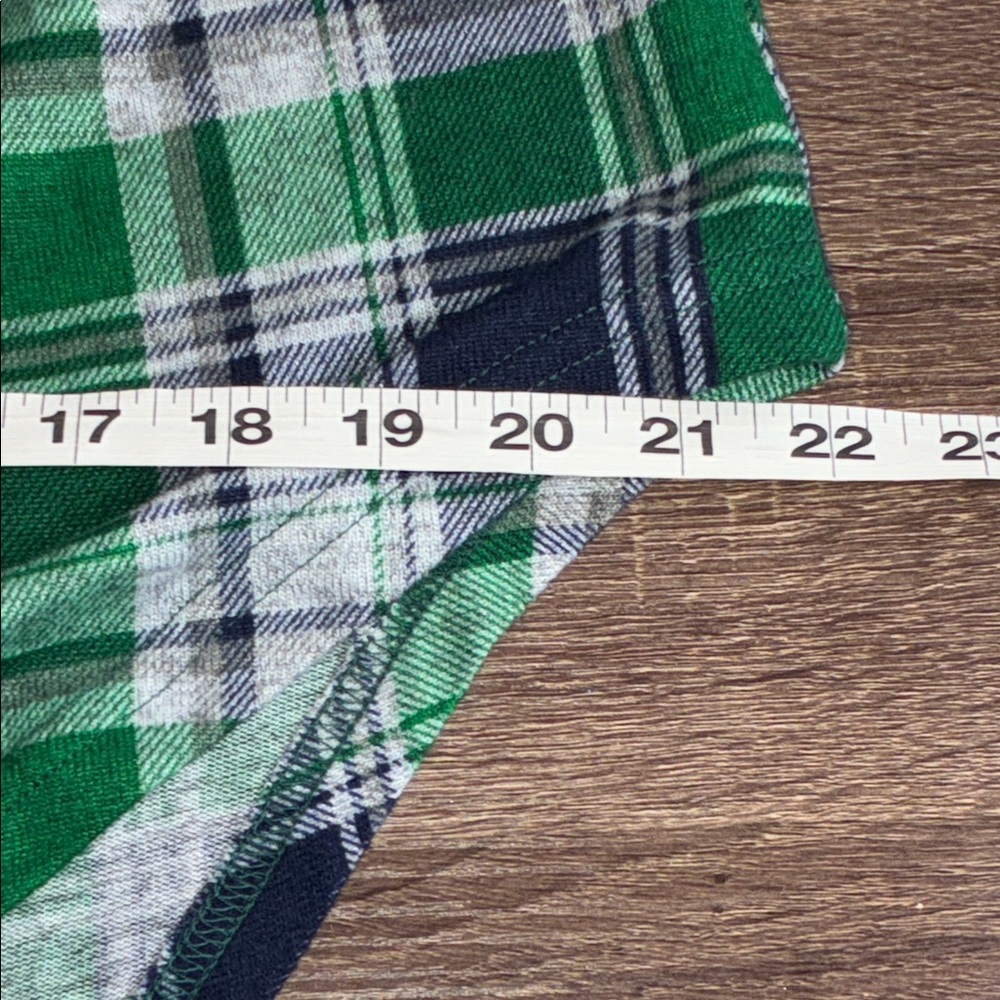 EUC Medium Unbranded Baylor University Green and Blue Plaid Button-Up Shirt - Picture 9 of 10